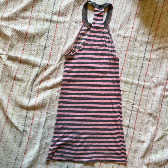 FREE PEOPLE STRIPED PINK & PURPLE TANK SIZE MEDIUM STRETCH KNIT - Picture 5 of 13